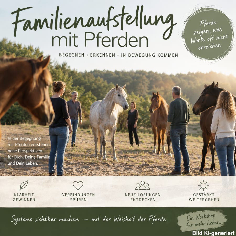 Familienaufstellung mit Unterstützung der Pferde
